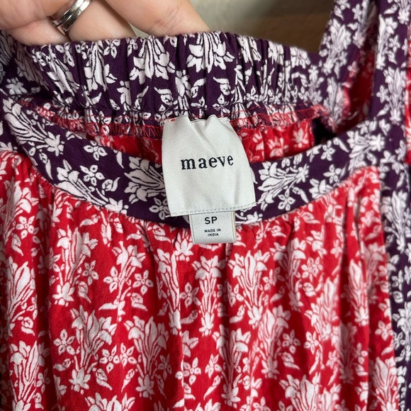 Anthropologie Maeve Short-Sleeve Square-Neck Midi Dress Size Small Petite - Picture 5 of 10